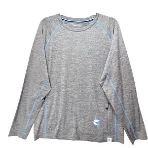 White Water‎ Shirt Men Gray Hydroflex LS Performance Fishing Tech Tshirt Active